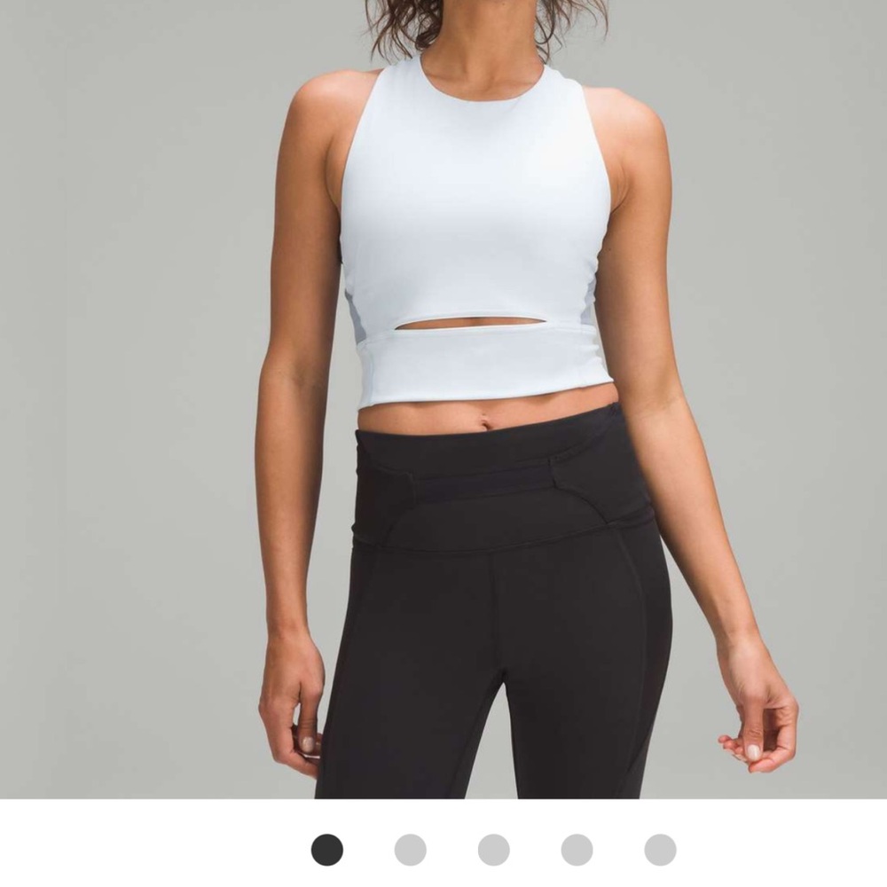 Lululemon White Sleeveless Crop Top size 4 like new